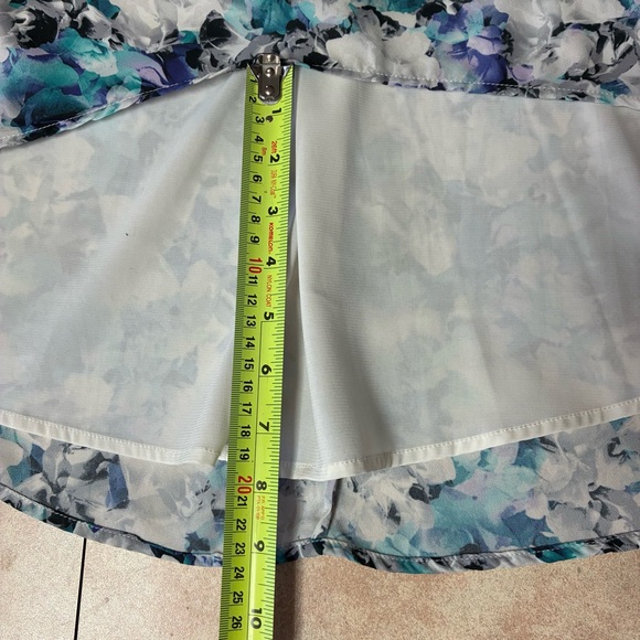 Sam Edelman Blue Floral Cut Out Racerback High-Low Dress - Picture 12 of 14